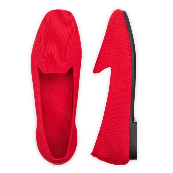 Women's Loafer Flats Square Toe Comfortable Office Work Shoes, Cute Penny Loafer Slip On Walking Driving Shoes