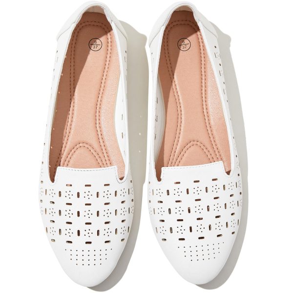 Women's Flats Shoes Comfortable Black PU Leather Ballet Flats for Women Casual Round Toe Dress Shoes Slip on Shoes Lightweight