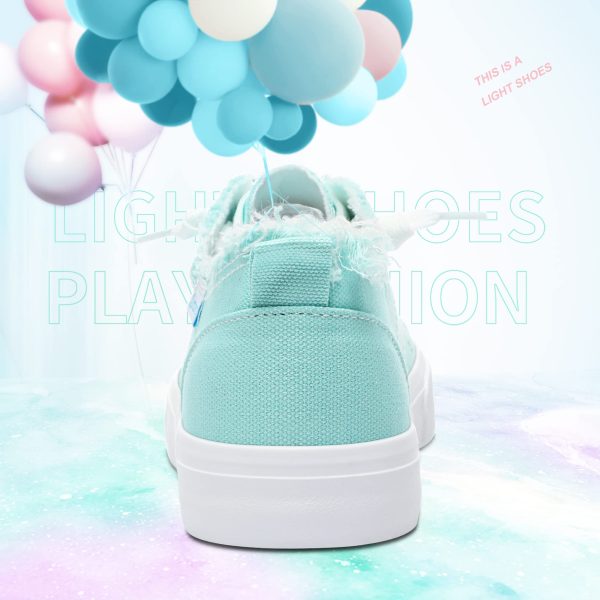 Women's Play Fashion Sneaker White Color Washed and Leopard Canvas Slip on Shoes