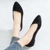 Women's Wide Width Flat Shoes, Classic Dressy Pointed Suede Cozy Slip on Soft Ballet Flats.