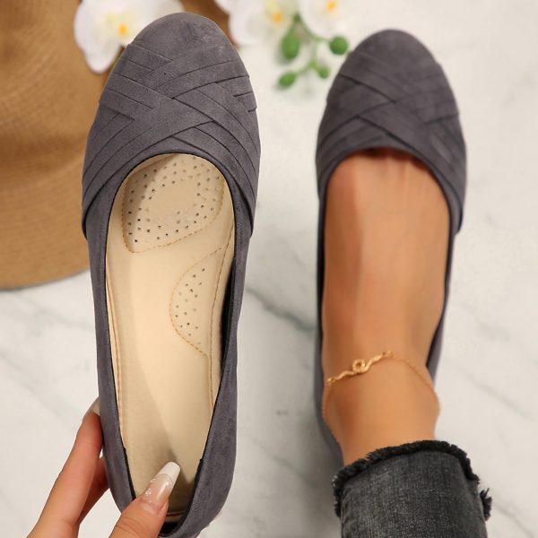 Women's Ballet Flats Shoes, Round Toe Comfort Light Weight Slip-On Dress Shoes