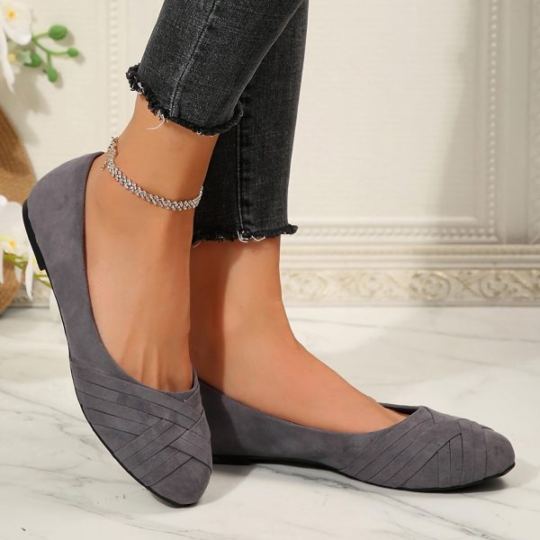 Women's Ballet Flats Shoes, Round Toe Comfort Light Weight Slip-On Dress Shoes