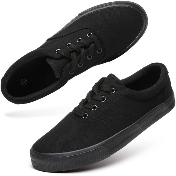 Men’s Low Top Canvas Walking Shoes Lace-up Fashion Sneakers Casual
