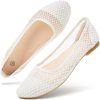 Women's Flats Shoes Ballet Flats Womens Knit Mesh Washable Dress Shoes Comfortable Slip on Loafers for Women Breathable Business
