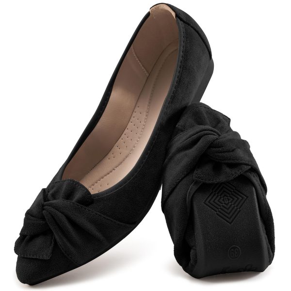 Ballet Flats for Women Dressy: Black 8 Pointed Toe Comfortable Wedding Womens Flats - Casual Work Walking Shoes