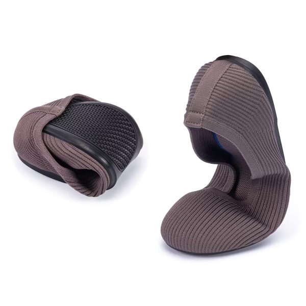 Women's Ballet Flats Round Toe Walking Flats Slip On Work Shoes Knitted Flats Shoes for Woman Soft Lightweight