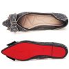 Women's Pointed Rhinestone Flat Shoes Glitter Flowers Wedding Comfortable Dress Shoes