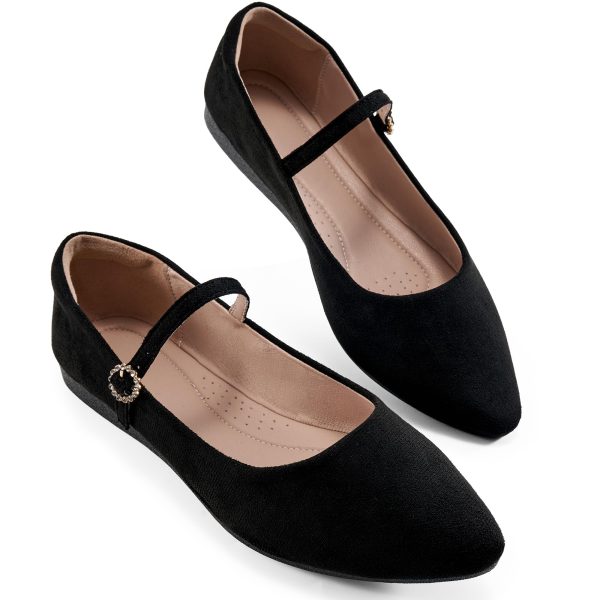 Ballet Flats Shoes for Women: Black 8 Dressy Comfortable Wedding Flat - Ladies Dress Casual Walking Shoe