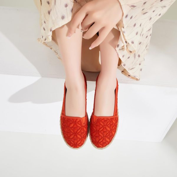 Women's Black Flats with Flower Embroideried,White Lace Ballet Flats,Comfortable Dress Flats