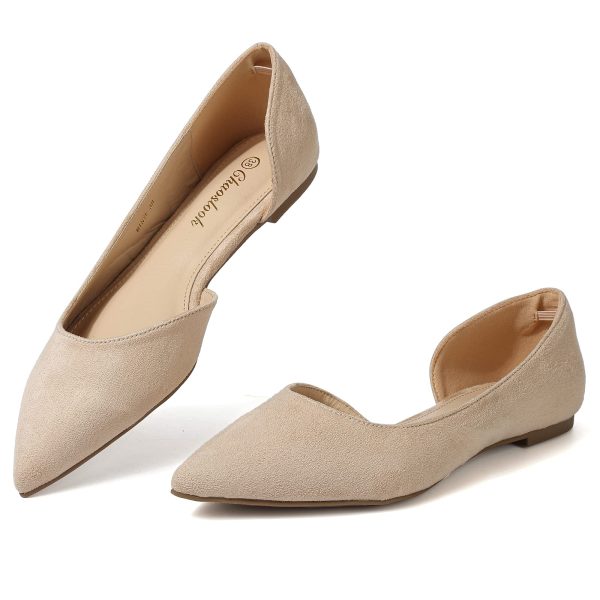 Womens Pointed Toe Black Ballet Flats Comfortable Casual Dress Flats for Women Elegant Memory Foam Flats with Party Wedding