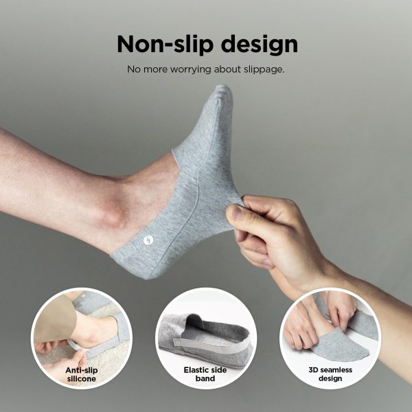 No Show Socks 3 Pairs for Women and Men, Non Slip, Low Cut Liner, Invisible, Loafer, Sneaker, Flats, Boat Socks