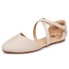 Women's Flats Ankle Strap Ballet Flats Dressy Comfortable Women Shoes Criss-Cross Pointed Closed Toe Flats for Women Adjustable