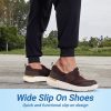 Men's Extra Wide Slip on Walking Shoes, Lightweight Non-Slip Breathable Casual Loafers for Standing All Day
