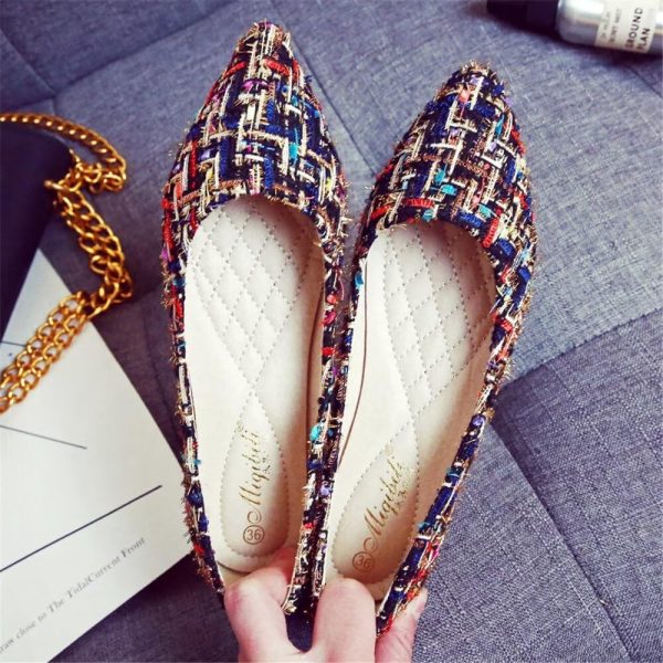Women's Flats Fashion Pointed Toe Flats Comfortable Ballet Flats Solid Casual Slip On Flats