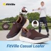Men's Extra Wide Slip on Walking Shoes, Lightweight Non-Slip Breathable Casual Loafers for Standing All Day