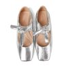 Ballet Flats for Women Square Toe Leather Bow Mary Janes Comfortable Casual Office Walk Dress Shoes