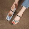 Mary Jane Square Toe Black Ballet Flats for Women - Comfortable Ankle Strap Casual Slip On Flats