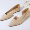 Womens Pointed Toe Black Ballet Flats Comfortable Casual Dress Flats for Women Elegant Memory Foam Flats with Party Wedding