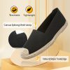 Women's Flats Shoes,Breathable Black Espadrilles Flats,Black and White Slip on Shoes(Lightweight and Soft)