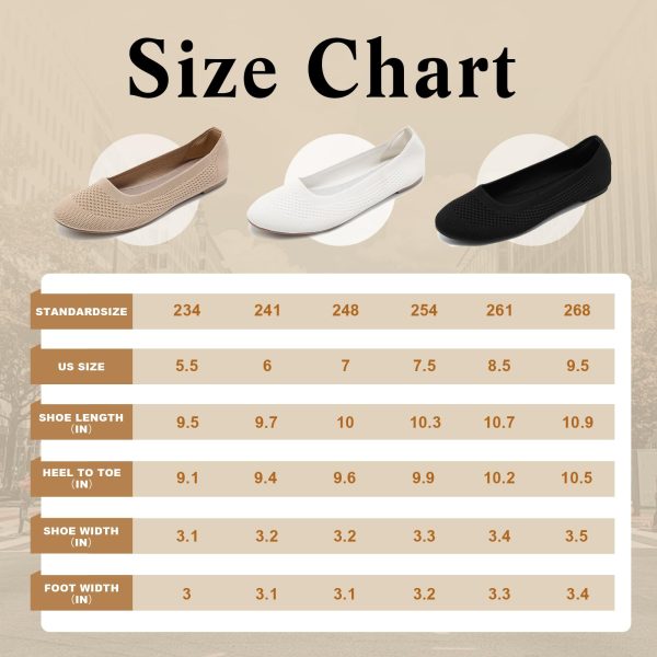 Women's Ballet Flats Shoes Beige Comfortable Casual Dressy Mesh Shoes Slip On Ballerina Office Walking