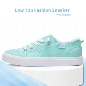 Women's Play Fashion Sneaker White Color Washed and Leopard Canvas Slip on Shoes