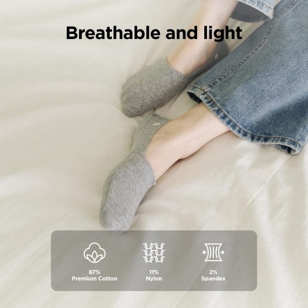 No Show Socks 3 Pairs for Women and Men, Non Slip, Low Cut Liner, Invisible, Loafer, Sneaker, Flats, Boat Socks
