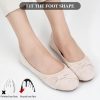 Womens Flats Shoes Dressy: Round Toe Bowknot Suede Foldable Comfortable Casual Slip On Ballet Loafers