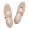 Womens Casual Flat Shoes Square Toe Shoes Knitted Mesh Flat Comfort Work Flat Shoes for Daily Washable