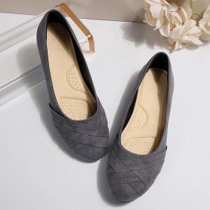Women's Ballet Flats Shoes, Round Toe Comfort Light Weight Slip-On Dress Shoes