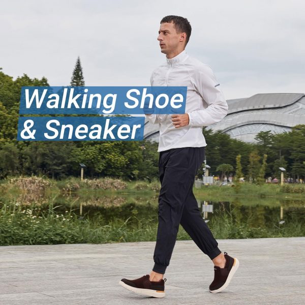 Men's Extra Wide Slip on Walking Shoes, Lightweight Non-Slip Breathable Casual Loafers for Standing All Day