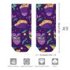 Mardi And Gras Masks Hats Drums 5 Pairs Ankle Socks Low-Cut Non Slip Athletic Running Flat Sock for Men And Women