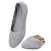 Women’s Ballet Flat Shoes Round Toe Knit Slip On Ballerina Walking Flats Dress Shoes for Women