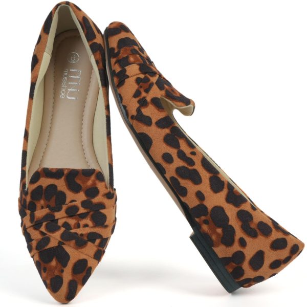 Flats Shoes Women Dressy Pointed Toe Slip on Microfiber Comfortable Women's Flats Ballet Flats for Women
