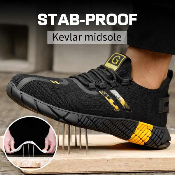 Steel Toe Shoes for Men Work Safety Shoes for Men Comfortable Puncture Proof Sneakers Steel Toe Tennis Sneakers Construction