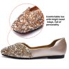 Flats Shoes Women Rhinestone Square Fashion Ballet Flats Wedding Flats for Women Comfortable Slip on Low Heel Dress Shoes