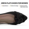 Ballet Flats for Women Dressy: Black 8 Pointed Toe Comfortable Wedding Womens Flats - Casual Work Walking Shoes