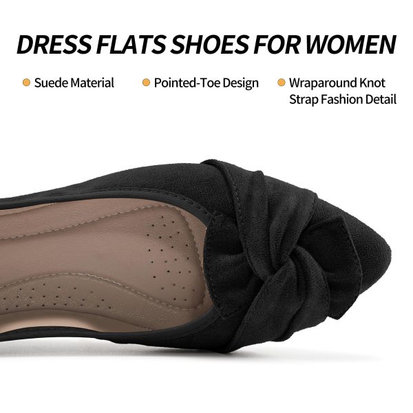 Ballet Flats for Women Dressy: Black 8 Pointed Toe Comfortable Wedding Womens Flats - Casual Work Walking Shoes
