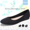 Round Toe Women Flat Shoes Slip on Girls Dress Black Ballet Flats