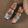 Mary Jane Square Toe Black Ballet Flats for Women - Comfortable Ankle Strap Casual Slip On Flats