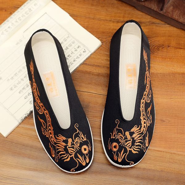 Chinese Slip Ons Shoes Traditional Old Beijing Shoes Kung Fu Tai Chi Cloth Shoes Unisex