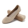 Women's Ballet Flats Shoes Beige Comfortable Casual Dressy Mesh Shoes Slip On Ballerina Office Walking
