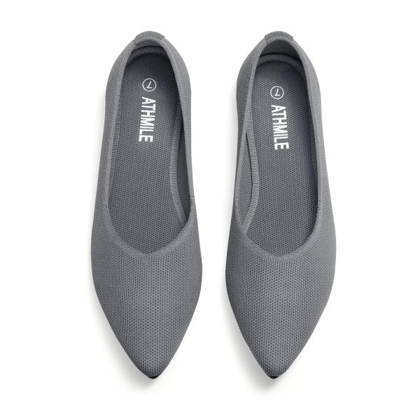 Pointed Toe Flats for Women Dressy Bronze Work Shoes Business Casul Knit Ballet Flats Slip on Office Ladies Comforttable Dress