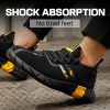 Steel Toe Shoes for Men Work Safety Shoes for Men Comfortable Puncture Proof Sneakers Steel Toe Tennis Sneakers Construction