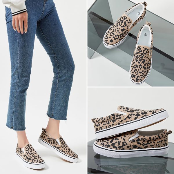 Women's Slip on Shoes Canvas Sneakers Loafers Non Slip Shoes Low Top Casual Shoes