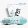Women's Play Fashion Sneaker White Color Washed and Leopard Canvas Slip on Shoes