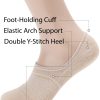 Seamless No Show Socks Wide Toe Box For Health Bunion Unisex Size S to L Cotton Cushion Footies