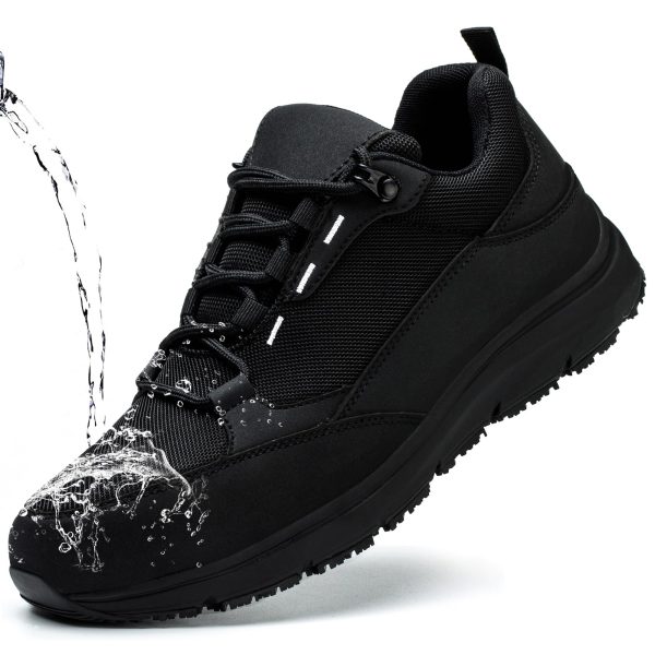 Waterproof Steel Toe Shoes for Men Comfy Lightweight Non Slip Safety Work Sneakers 6-Month Warranty