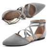 Womens Ballet Flats for Wedding : Black 8 Comfortable Dress Work Flat - Ladies Dressy Zipper Walking Shoes