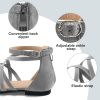 Womens Ballet Flats for Wedding : Black 8 Comfortable Dress Work Flat - Ladies Dressy Zipper Walking Shoes