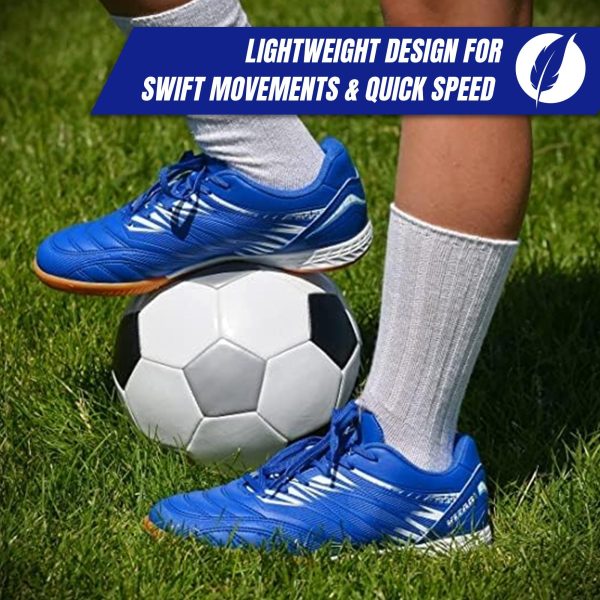 Valencia Indoor Soccer Shoes for Teen & Adult | Lightweight and Durable Men's & Women's Futsal Shoes for Superior Performance |